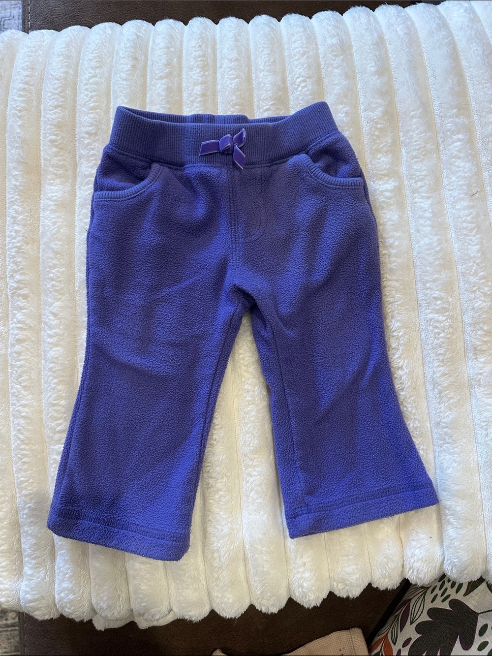 Carter's Purple Fleece Pull-On Joggers